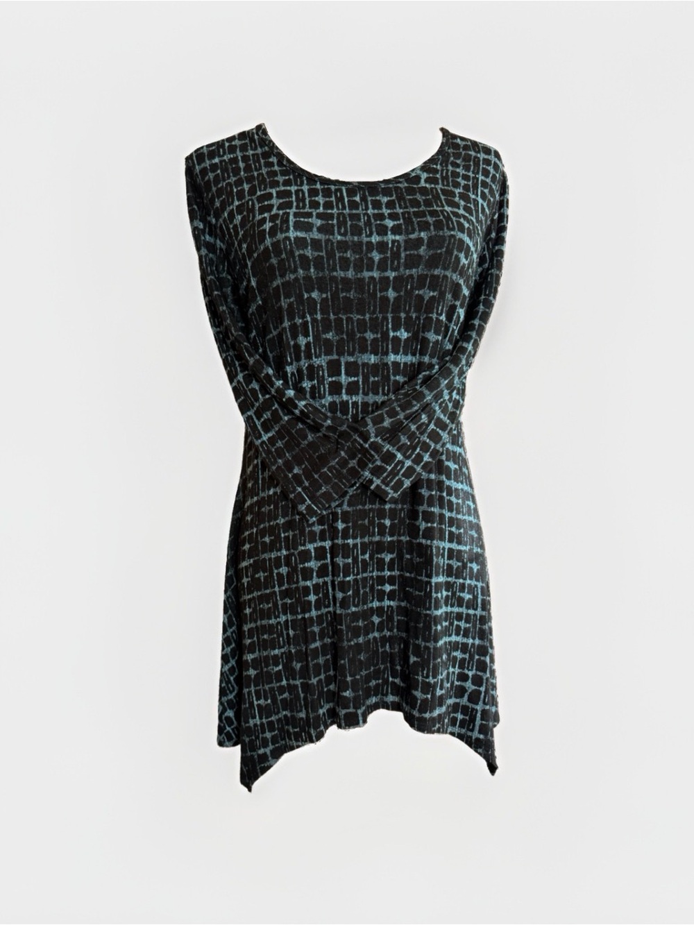 VTG Garment Dyed Patterned Tunic Goth Industrial